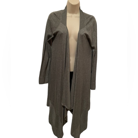 The Limited Open Front Waterfall Sweater Long Duster Gray Small - Picture 1 of 8